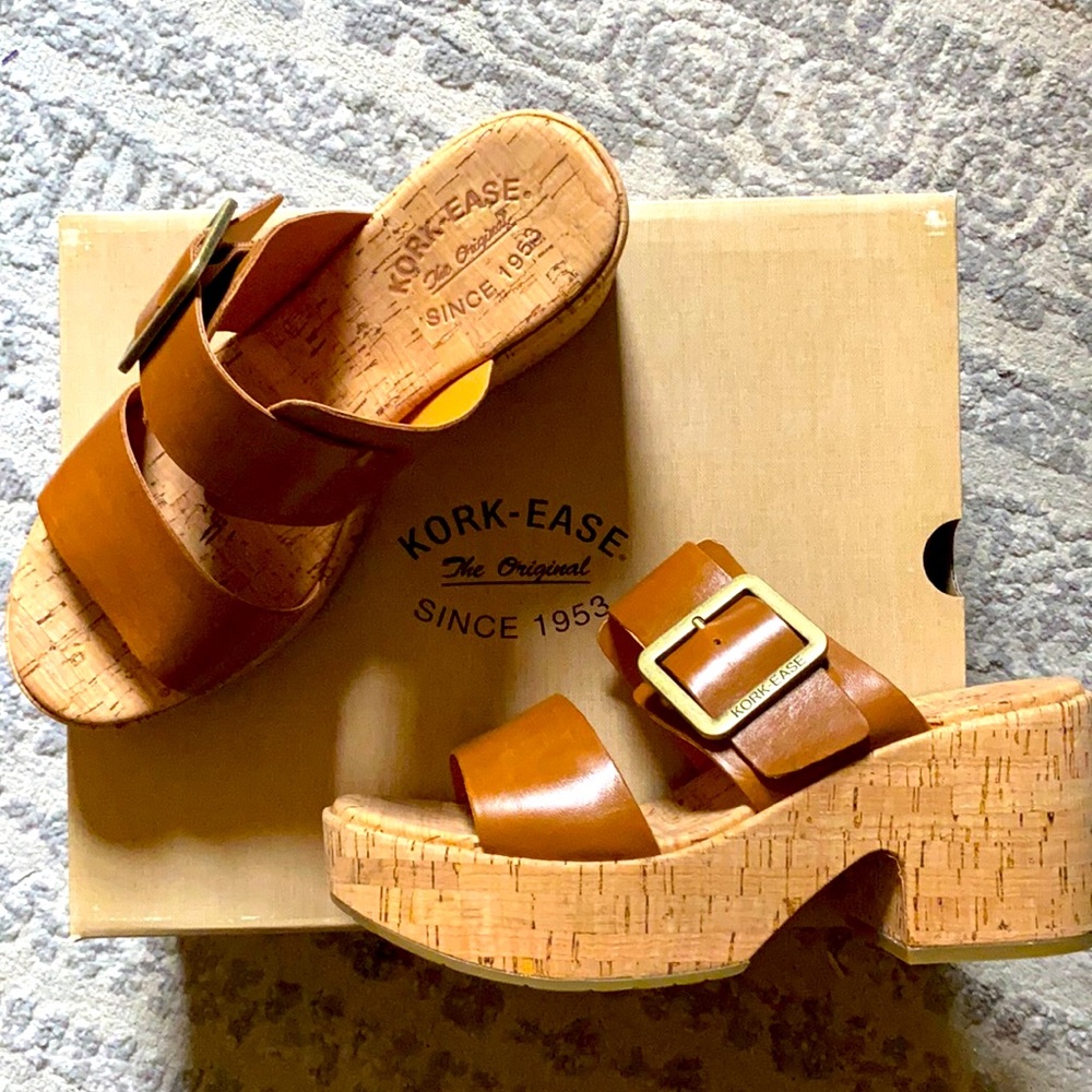Kork—Ease wedge heels brand new